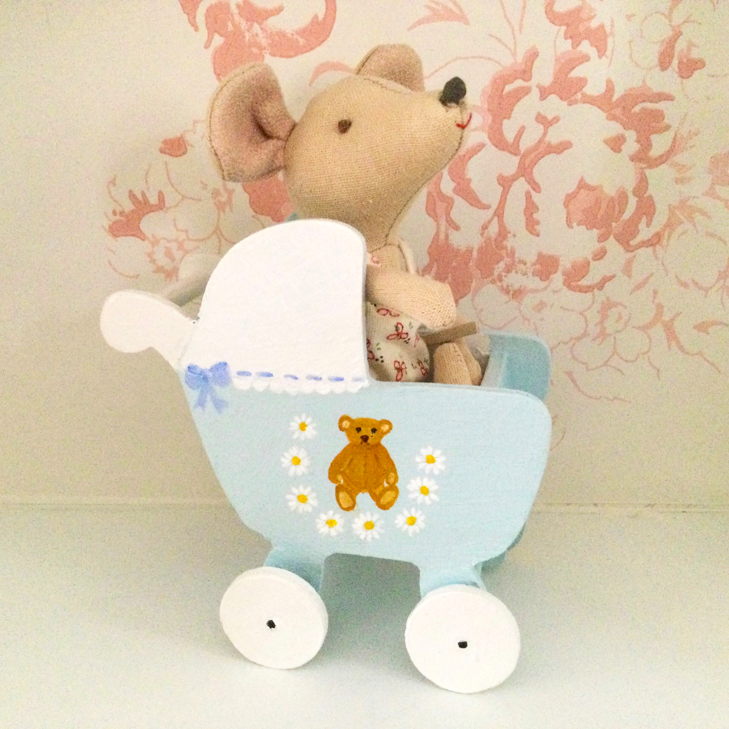 Blue Pram Heart Wreath