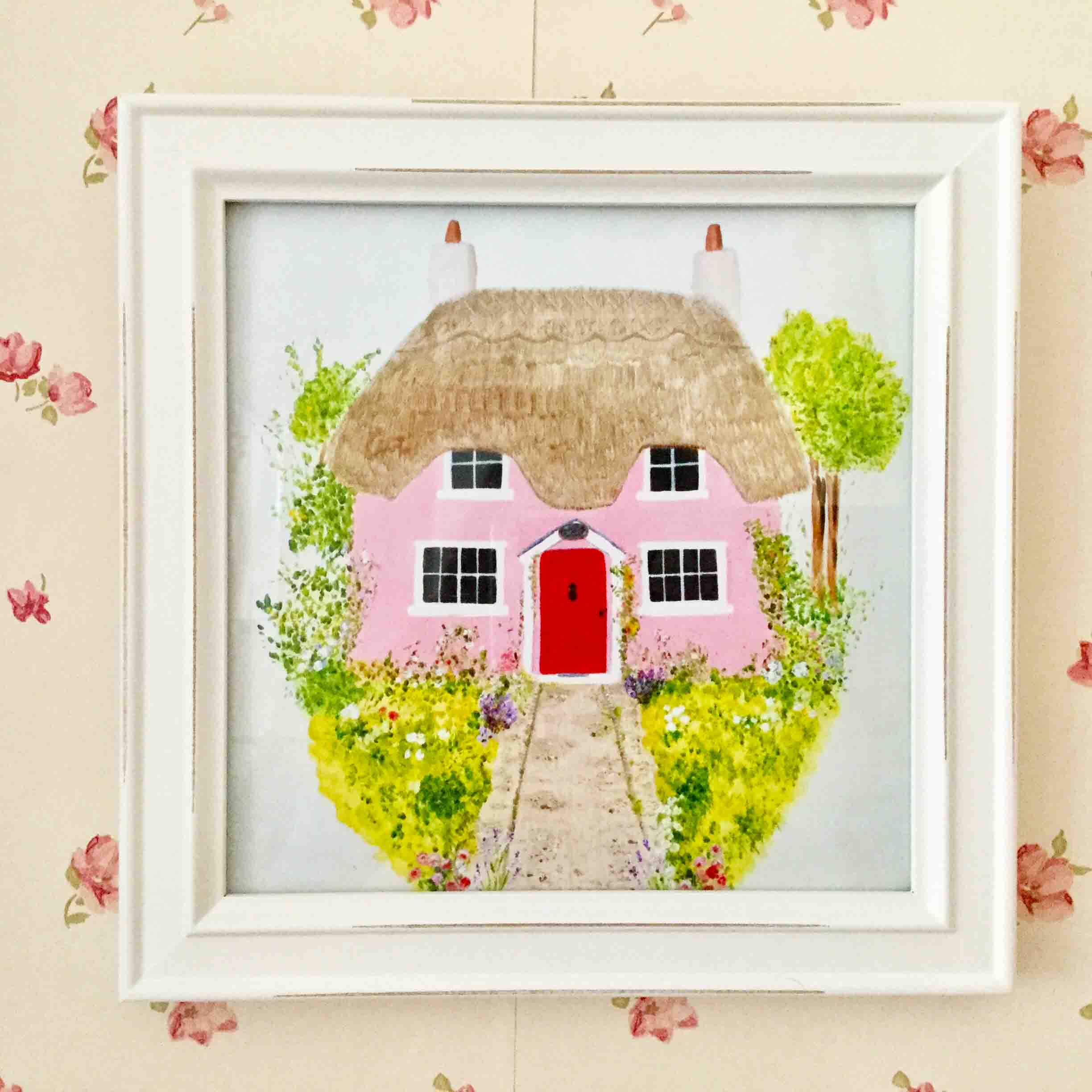Rose Cottage Wreath Picture