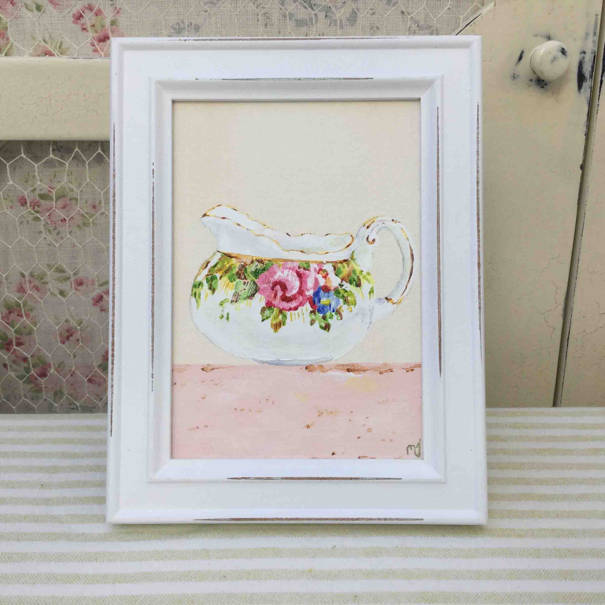 Vintage Jug Wreath Picture